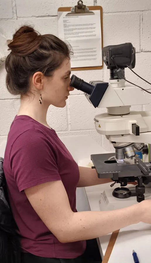 Isabella Hogan microscope